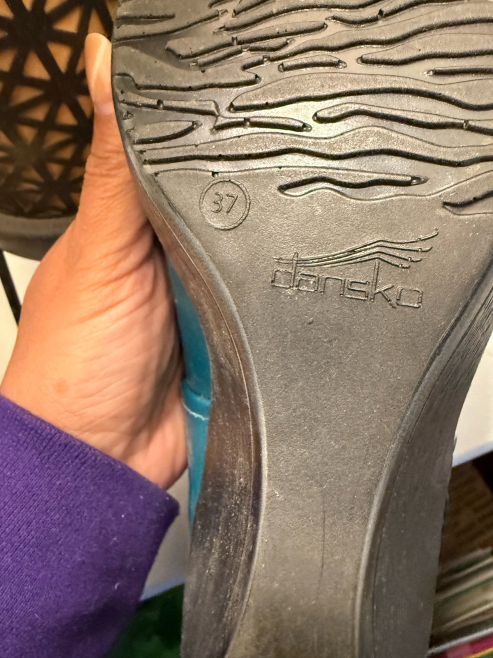 Teal Cross-Strap Mary Jane Heels - Women - Picture 6 of 6